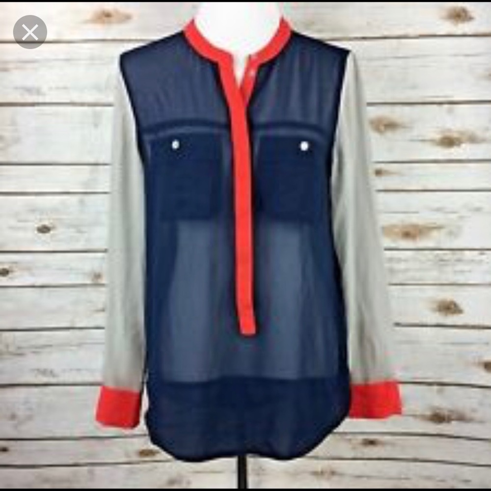 Sanctuary cafe colorblock blouse